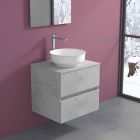 Dollap i varur i banjës me lavaman të countertopit të rrumbullakët, Dizajn modern - Dumbo Viadurini