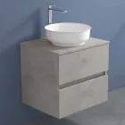 Dollap i varur i banjës me lavaman të countertopit të rrumbullakët, Dizajn modern - Dumbo Viadurini