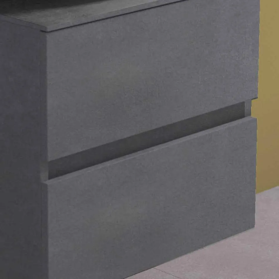 Dollap i varur i banjës me lavaman të countertopit të rrumbullakët, Dizajn modern - Dumbo Viadurini