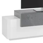 Stenda e ulët prej druri Dhomë ndenjeje me 3 dyer dhe ndarje të hapur - Theresse Viadurini