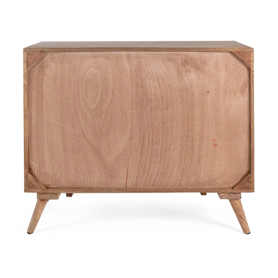 Komodë druri Sheesham Design me 3 sirtarë Homemotion - Fregene Viadurini