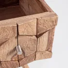 Komodë druri Sheesham Design me 3 sirtarë Homemotion - Fregene Viadurini