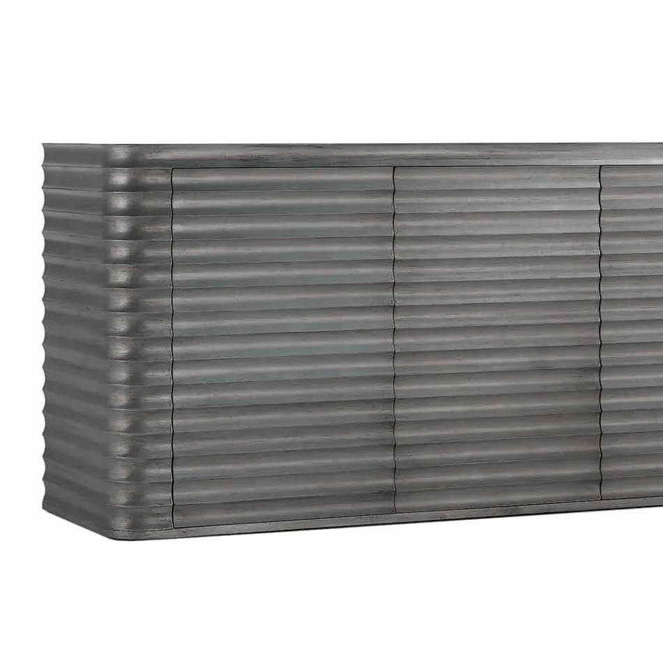 Kabineti me 4 dyer në modelin e drurit të formuar, L230xP49 cm, Dana Viadurini