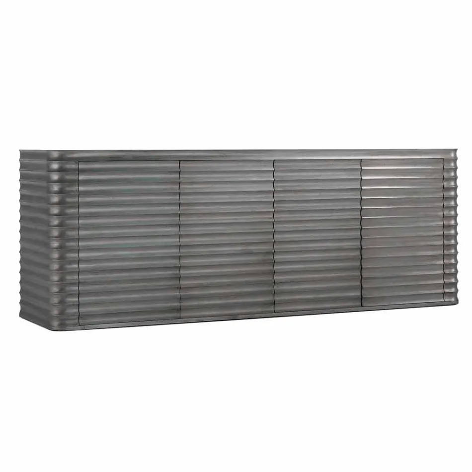 Kabineti me 4 dyer në modelin e drurit të formuar, L230xP49 cm, Dana Viadurini