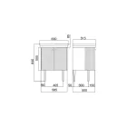 Dollap me Dy Dyer dhe Një Raft me Lavaman Prodhuar në Itali - Karamele Viadurini