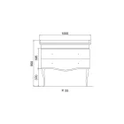 Dollap me llak me shkëlqim me dy sirtarë dhe lavaman Prodhuar në Itali - Karamele Viadurini