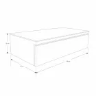 Konsol i banjës së pezulluar me strukturë në dru tik natyral - Rodolfo Viadurini