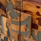 Dizajn kabineti me dy dyer në dru mango, Cellara Viadurini