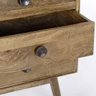 Komplet bufe me 2 dyer 3 sirtarë në dru Mango Vintage - Desiderio Viadurini