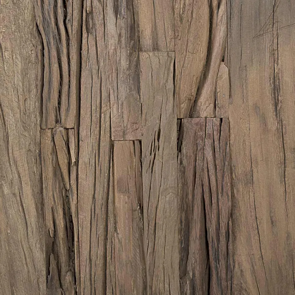 Tabela celulare me 3 dyer nga druri Mango dhe çeliku Homemotion - Signorino Viadurini