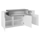 Tabela celulare me 4 dyer Dru i bardhë dhe antracit, çimento ose panje - Therese Viadurini