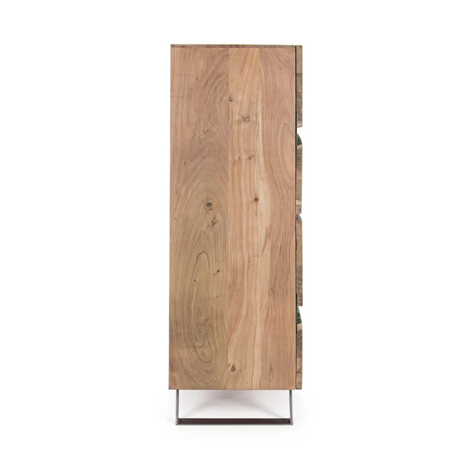 Bofe Mobile me 4 Dyer Acacia Wood Naturalistic Homemotion - Maramero Viadurini