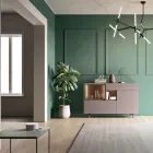 Dërrasa anësore e hyrjes ose dhomës së ndenjes në dru ekologjik dhe xham luksoz - Bruno Viadurini