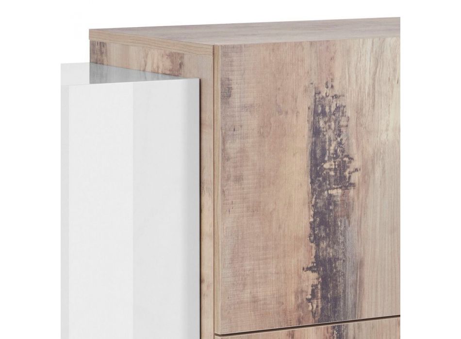 Bordi i dhomës së ndenjes 6 Dyer prej druri Dizajn 3 përfundime - Terenzio Viadurini