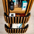 Kabineti i banjës me kolonë i bërë nga dru tik dhe sofër - Plumeria Viadurini