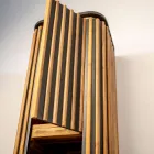 Kabineti i banjës me kolonë i bërë nga dru tik dhe sofër - Plumeria Viadurini