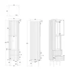 Kabineti i banjës me kolonë i bërë nga dru tik dhe sofër - Plumeria Viadurini