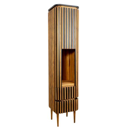 Kabineti i banjës me kolonë i bërë nga dru tik dhe sofër - Plumeria Viadurini