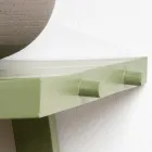 Dollap banjoje në këmbë pa pagesë me veshje tik dhe raft të madh jeshil - Raomi Viadurini