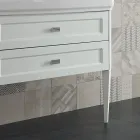 Dollap banjoje me dy sirtarë dhe lavaman qeramike Prodhuar në Itali - Romë Viadurini