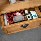 Dollap banjoje i pavarur prej dru tik me dy sirtarë - Frangipani Viadurini