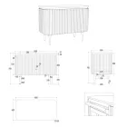 Dollap banjoje prej tik dhe sofër, i punuar me dorë - Heliconia Viadurini