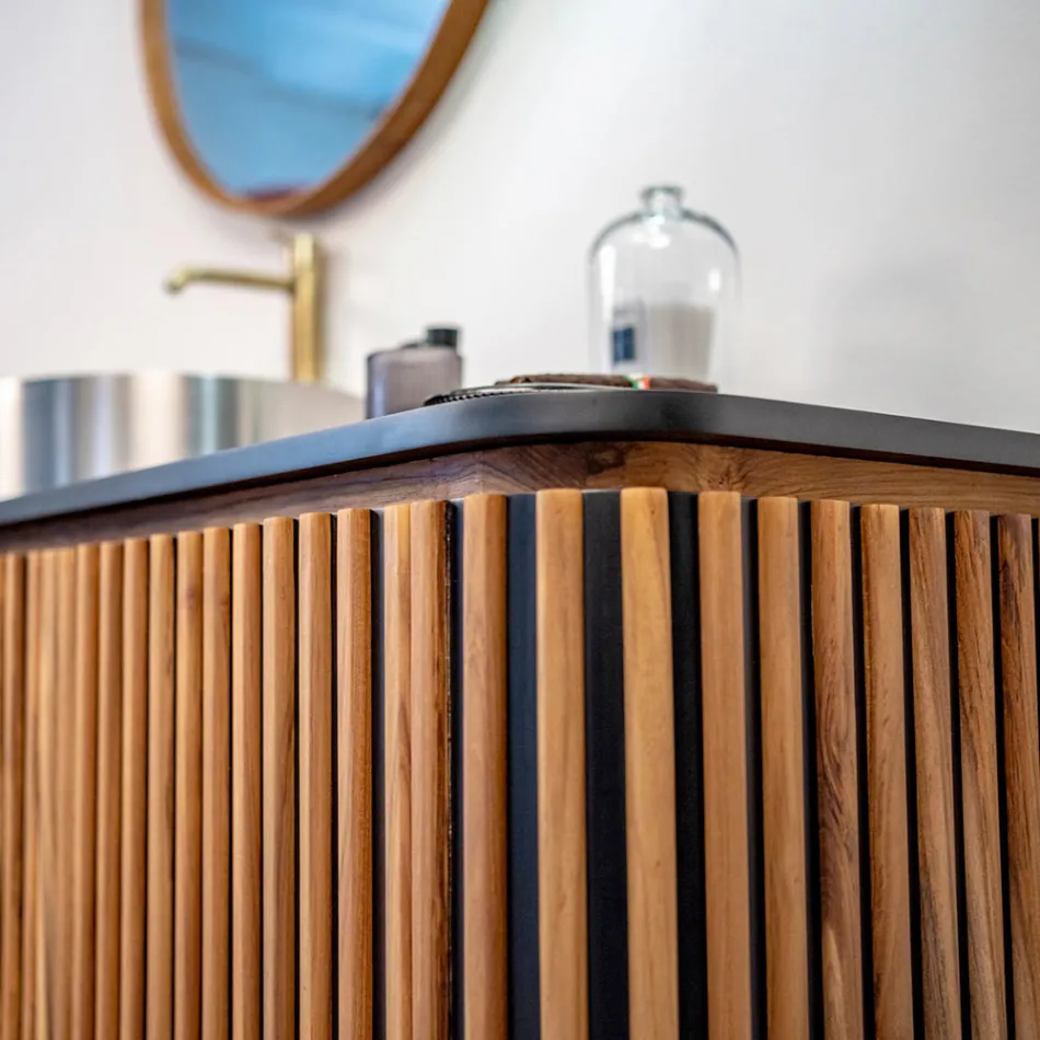 Dollap banjoje prej tik dhe sofër, i punuar me dorë - Heliconia Viadurini