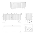 Dollap banjoje prej tik dhe sofër, i punuar me dorë - Heliconia Viadurini