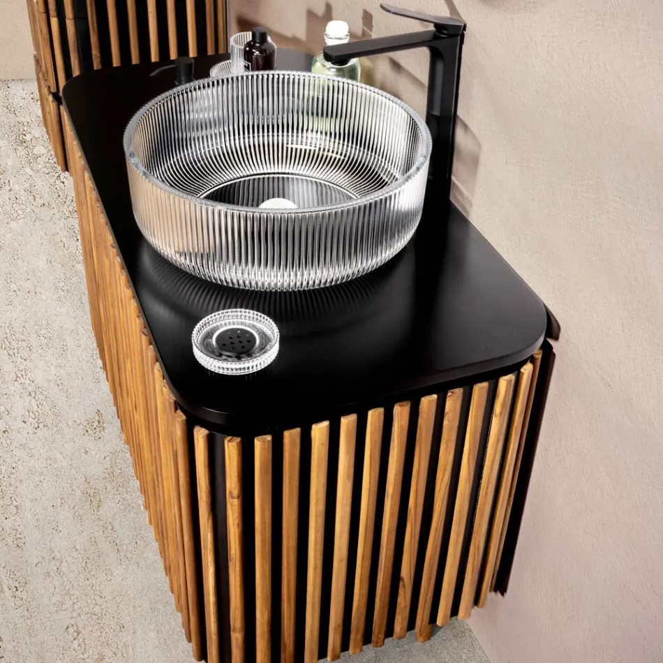 Dollap banjoje prej tik dhe sofër, i punuar me dorë - Heliconia Viadurini