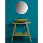 Kabineti modern i banjës me raft jeshil dhe grepa peshqiri - Crina Viadurini