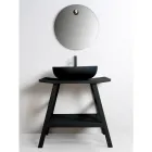 Dollap banjoje moderne prej tik me majë dhe suport me ngjyrë të zezë Mat - Crina Viadurini