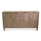 Kabineti i brendshëm me 4 dyer me rimeso MDF dhe këmbë bredhi - Tempesta Viadurini