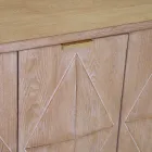 Kabineti i brendshëm me 4 dyer me rimeso MDF dhe këmbë bredhi - Tempesta Viadurini