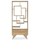 Raft librash të dhomës së ndenjes në sirtar druri Akacia dhe Homemotion - Auriel Viadurini