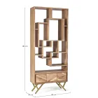 Raft librash të dhomës së ndenjes në sirtar druri Akacia dhe Homemotion - Auriel Viadurini