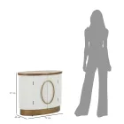 Dollap druri ovale me majë dhe futje të rrumbullakosura me 2 dyer - Rachel Viadurini