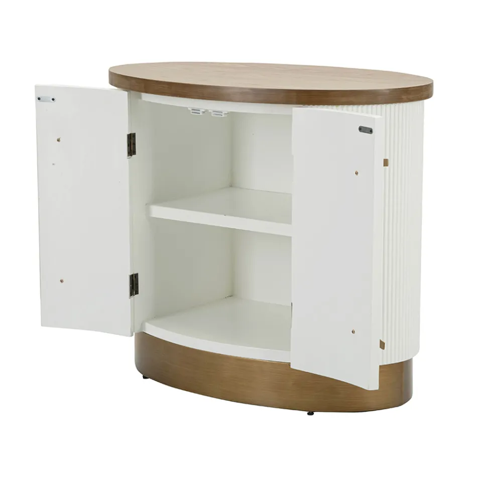 Dollap druri ovale me majë dhe futje të rrumbullakosura me 2 dyer - Rachel Viadurini