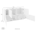 Mobilje dhome dite 2 dyer dhe 2 dyer ne dru 2 perfundime - Theresse Viadurini