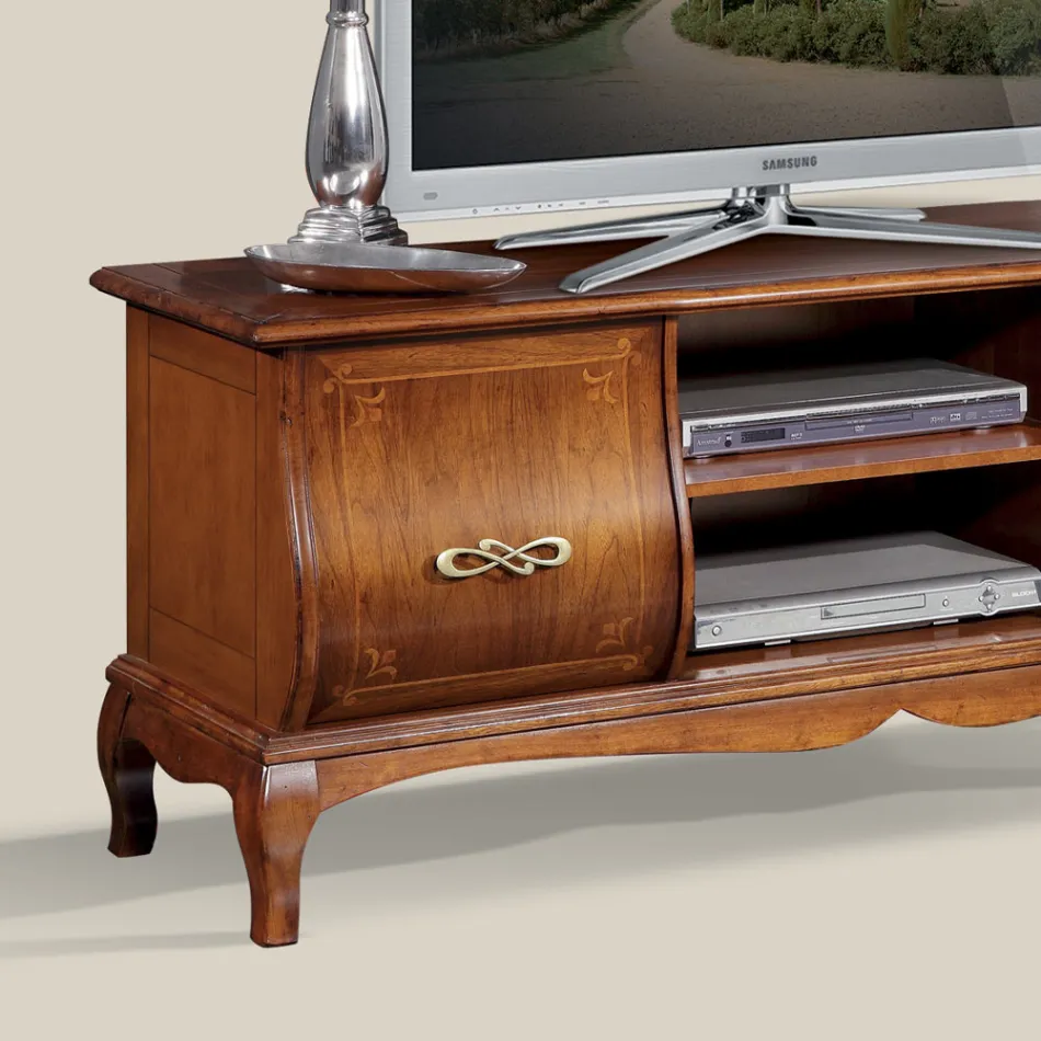 Stenda klasike e drurit për televizor me veshje të prodhuara në Itali - Hastings Viadurini