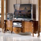 Kabinet TV me 2 Dyer dhe sirtar Druri Prodhuar në Itali - Caligola Viadurini