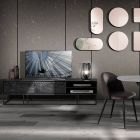 Stenda TV me 2 Dyer dhe Ndarje e Hapur me Raft - Platinum Viadurini