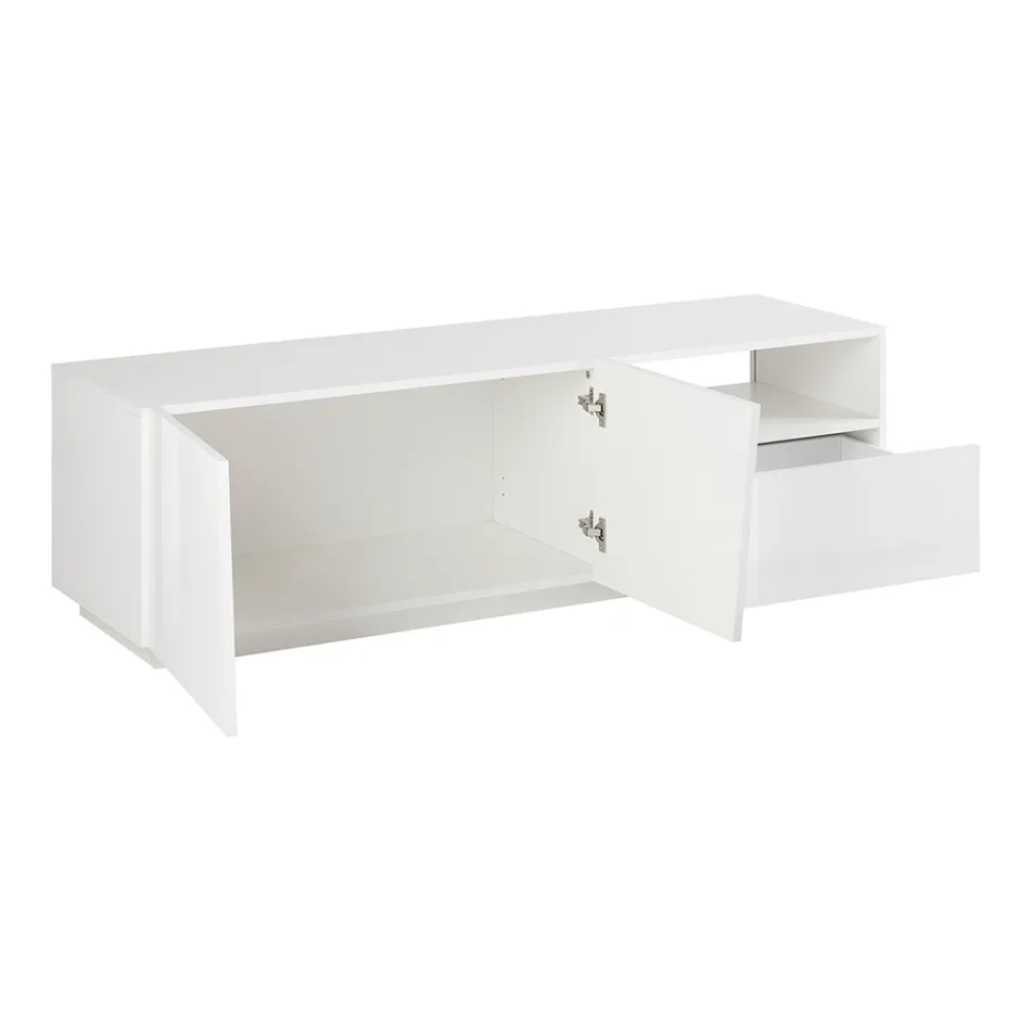 Kabineti TV me 2 dyer, një sirtar dhe një ndarje të hapur Prodhuar në Itali - Popilio Viadurini