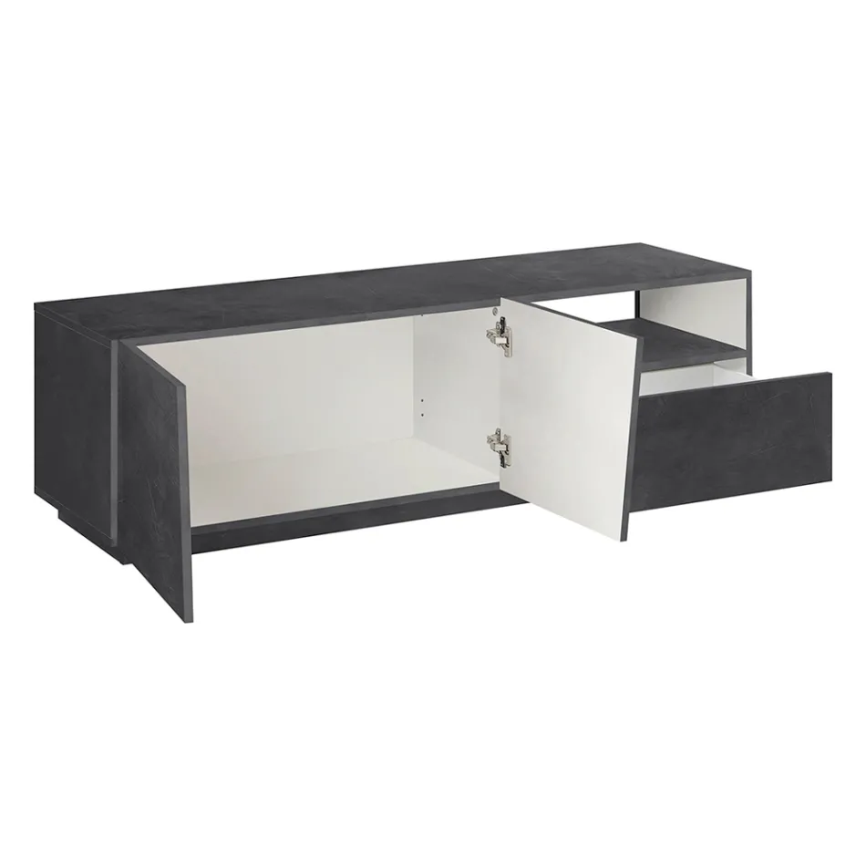 Kabineti TV me 2 dyer, një sirtar dhe një ndarje të hapur Prodhuar në Itali - Popilio Viadurini