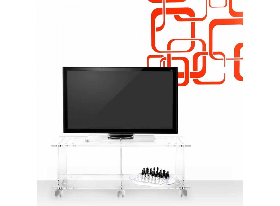 Kabineti bashkëkohor pleksiglas Mago kabinet TV me dizajn modern Viadurini