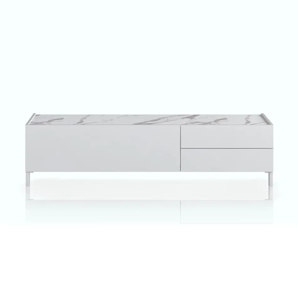 Stenda TV prej druri me 1 derë dhe 2 sirtarë - Tantalo Viadurini