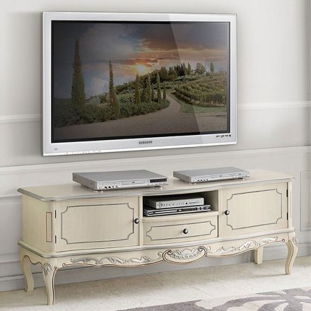 Kabinet TV prej druri me këmbë në stilin klasik Prodhuar në Itali - Chantilly Viadurini