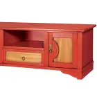 Stenda TV në dru të rimeso me finitura të ndryshme Prodhuar në Itali - Purusha Viadurini