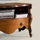 Kabinet TV Bassano Walnut me sirtar Prodhuar në Itali - Commodo Viadurini