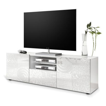Kabinet TV me dru me sirtar të printuar me ekran Prodhuar në Itali - Brielle Viadurini