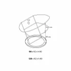 Kabineti i qelqit të TV me bazë rrotulluese dhe raft me 2 dimensione - Salemme Viadurini